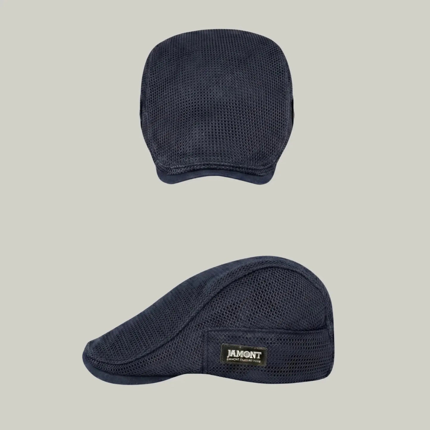 Béret Homme Bleu Marine Maille Ajourée – Étiquette Tissée Été Maison Shelby