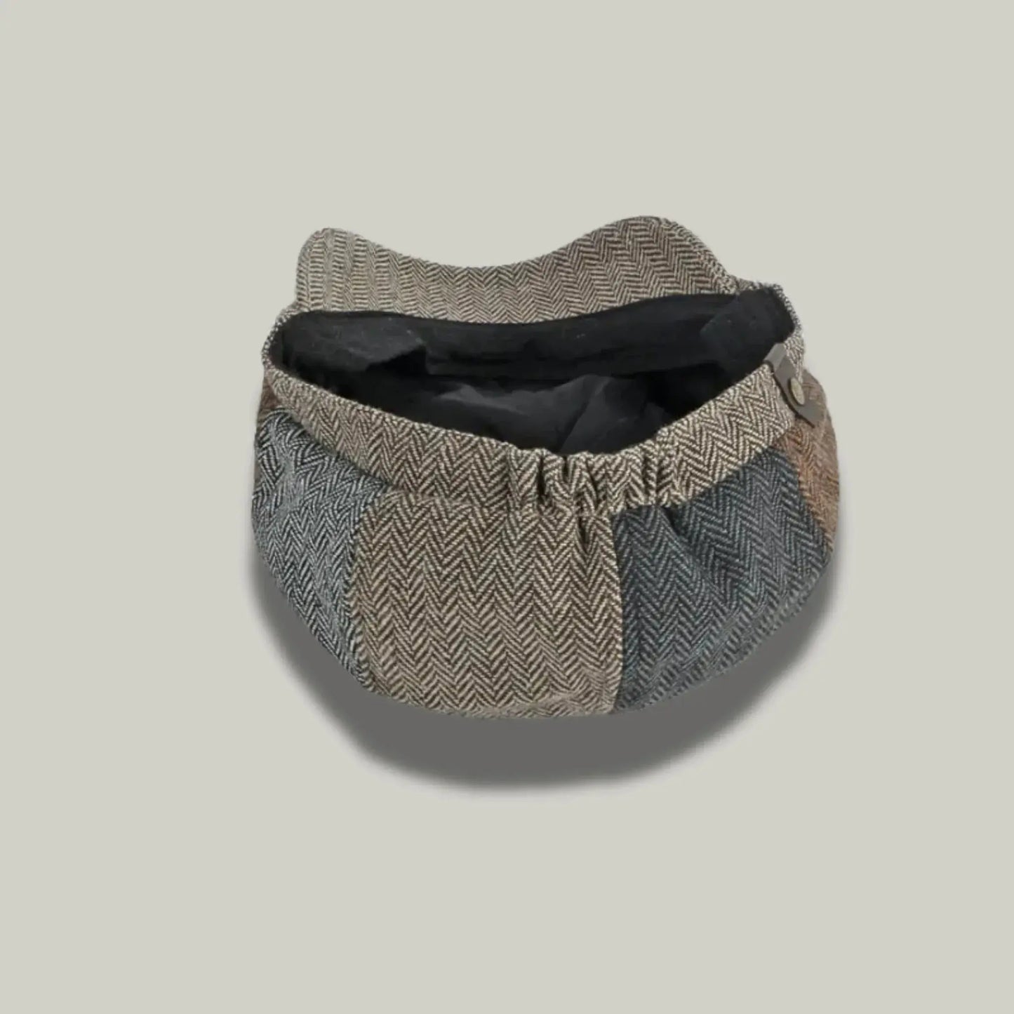 Béret Homme Multicolore Patchwork Tweed – 8 Panneaux Vintage Maison Shelby