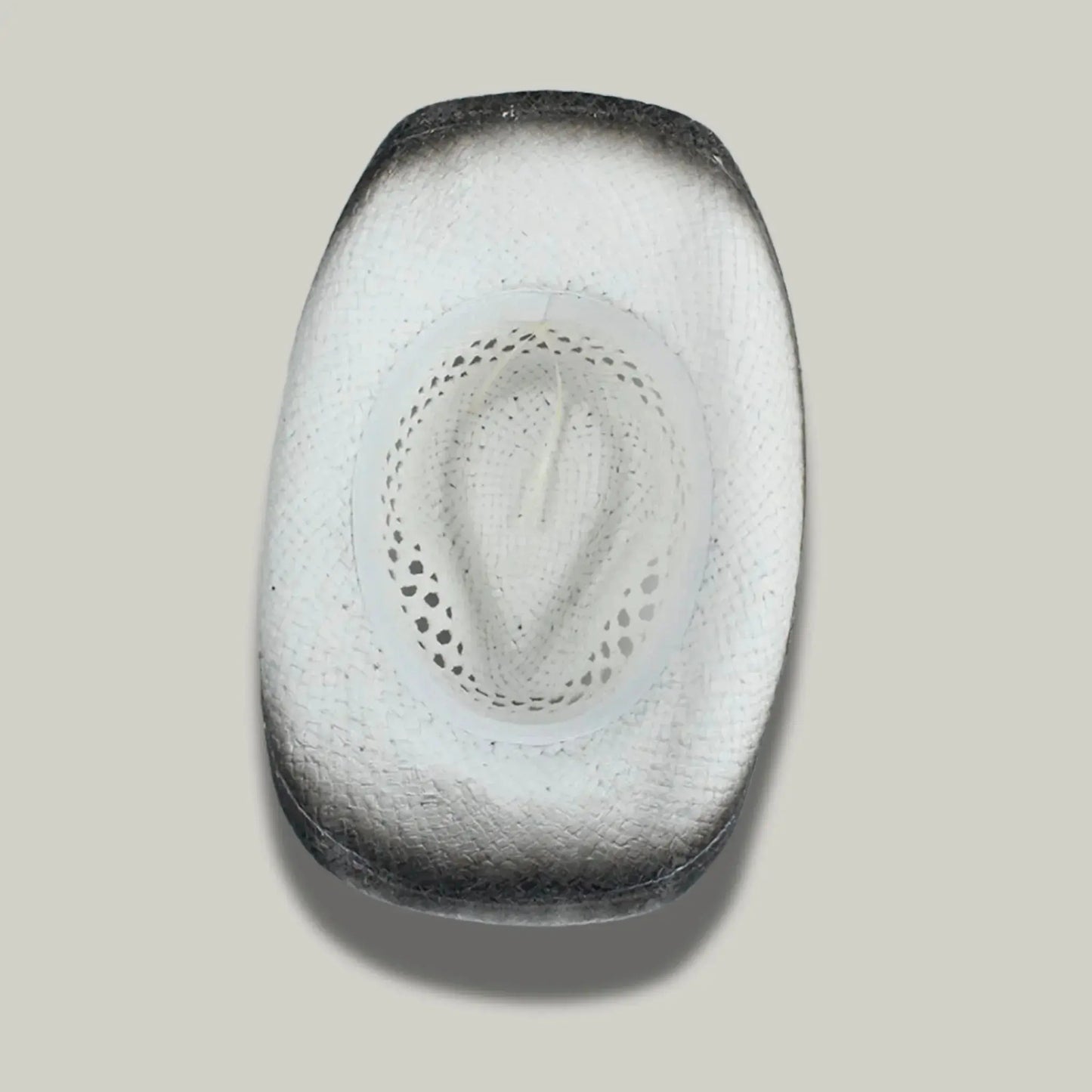 Chapeau Cowboy Blanc Femme Paille Ajourée Bandeau Perles Maison Shelby