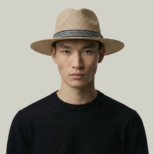 Chapeau Panama Paille Beige – Style Élégant Homme & Femme Maison Shelby