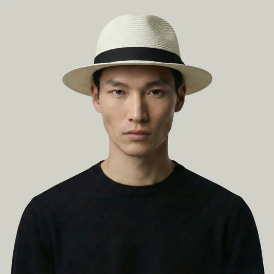 Chapeau Panama Paille Blanc – Style Estival Homme Maison Shelby