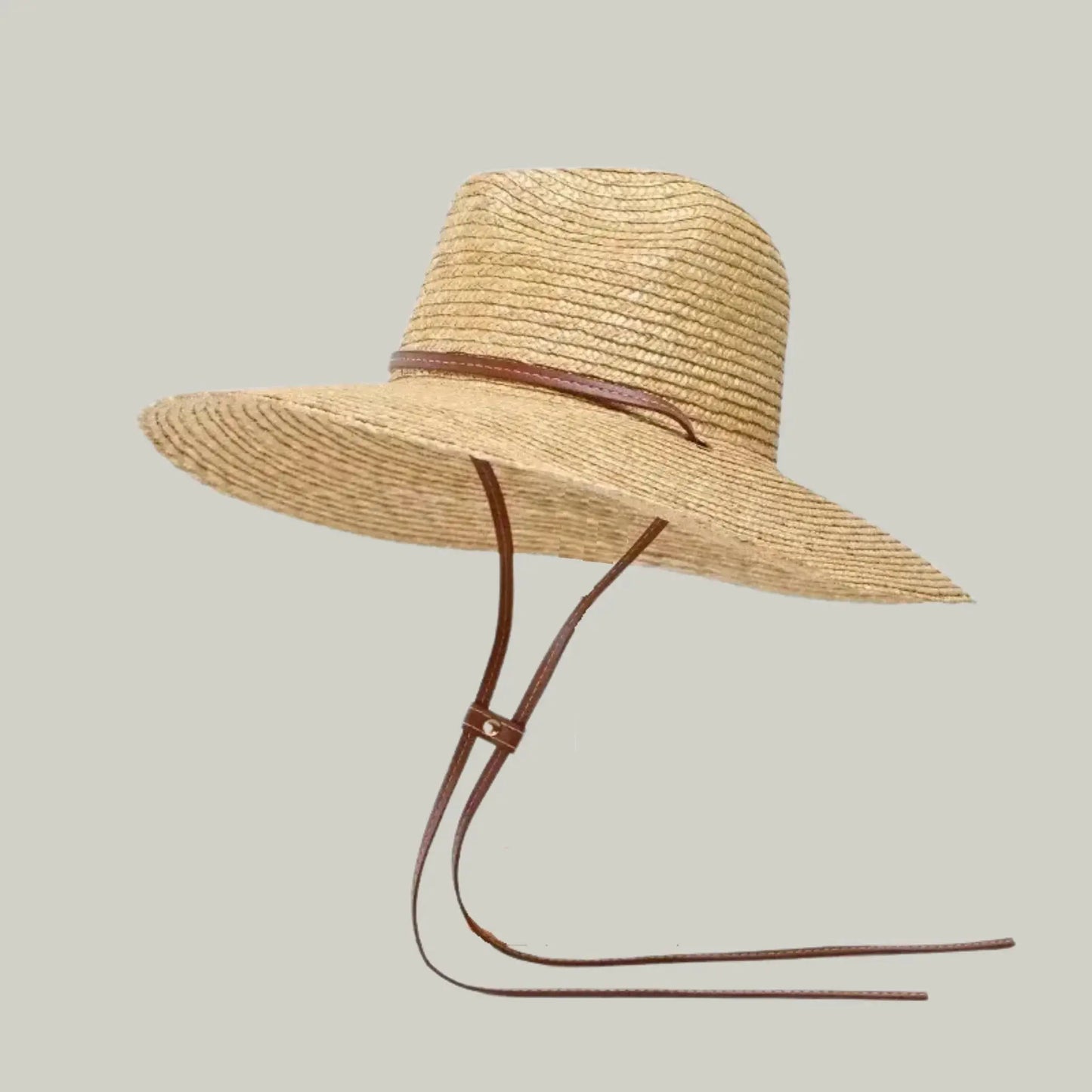 Chapeau de Paille Femme Beige – Style Provençal Grand Bord Maison Shelby
