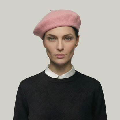 Béret Basque Femme Rose Simple