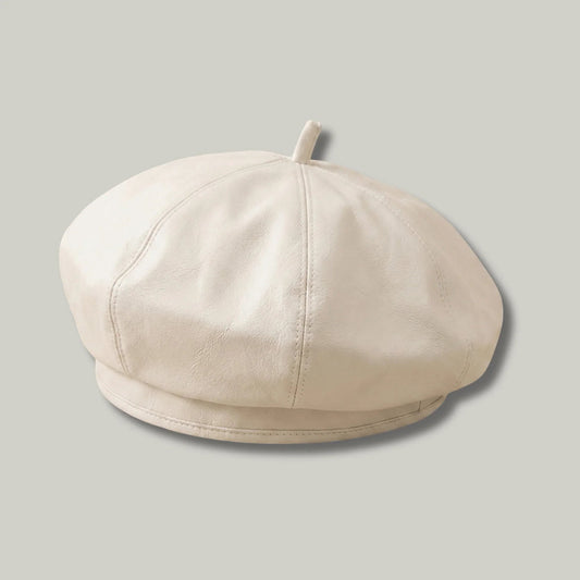 Béret Basque Femme Beige Brillant