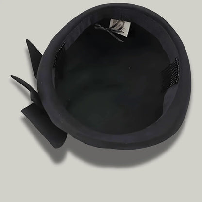 Béret Femme Noir à Noeud