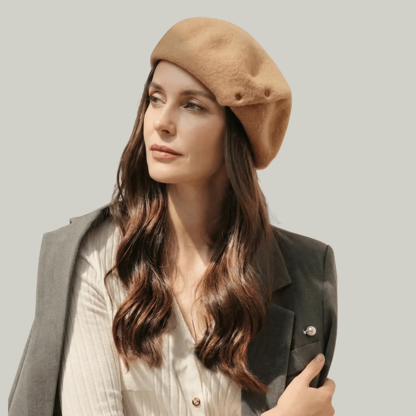 Béret Basque Femme Marron Chic
