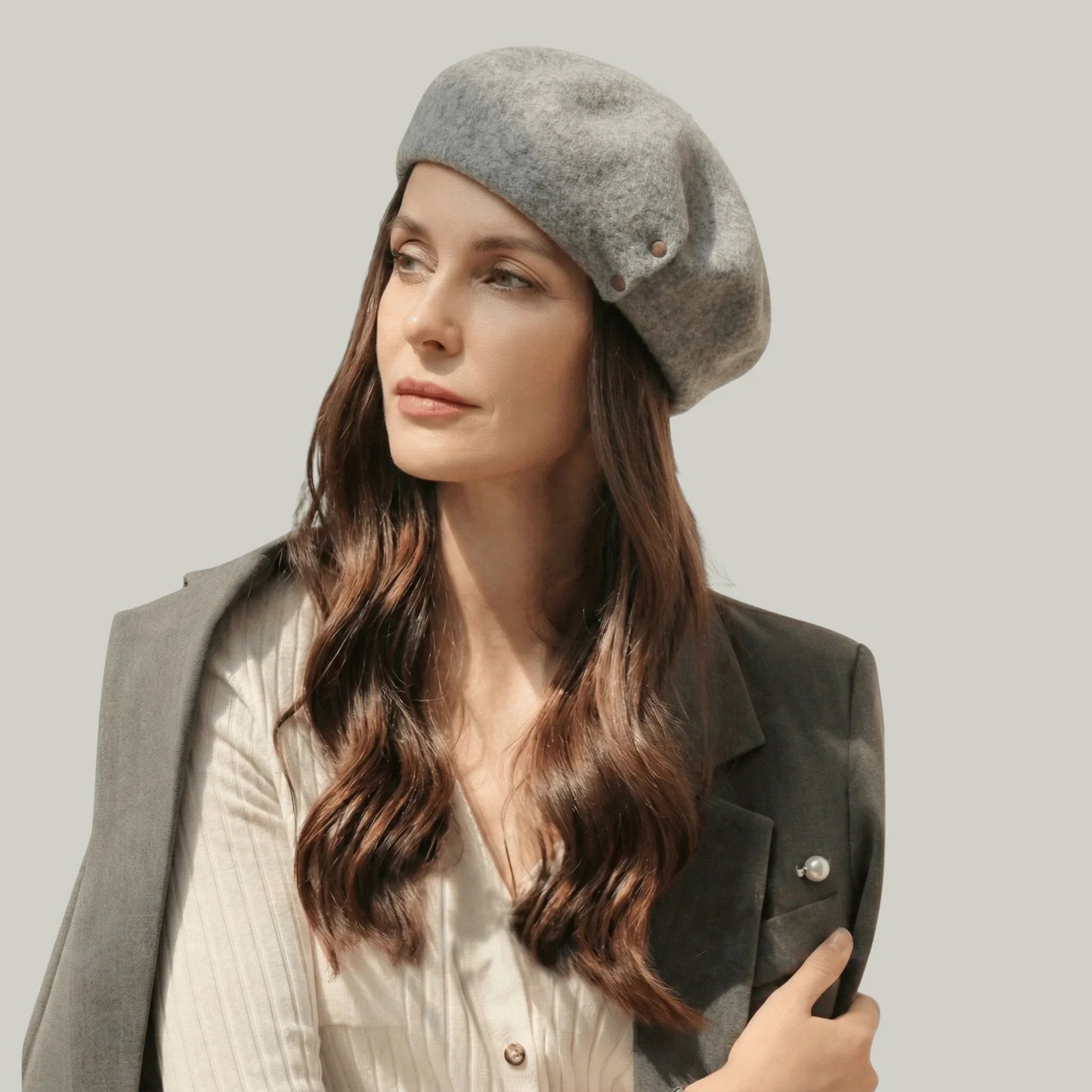Béret Basque Femme Gris Chic