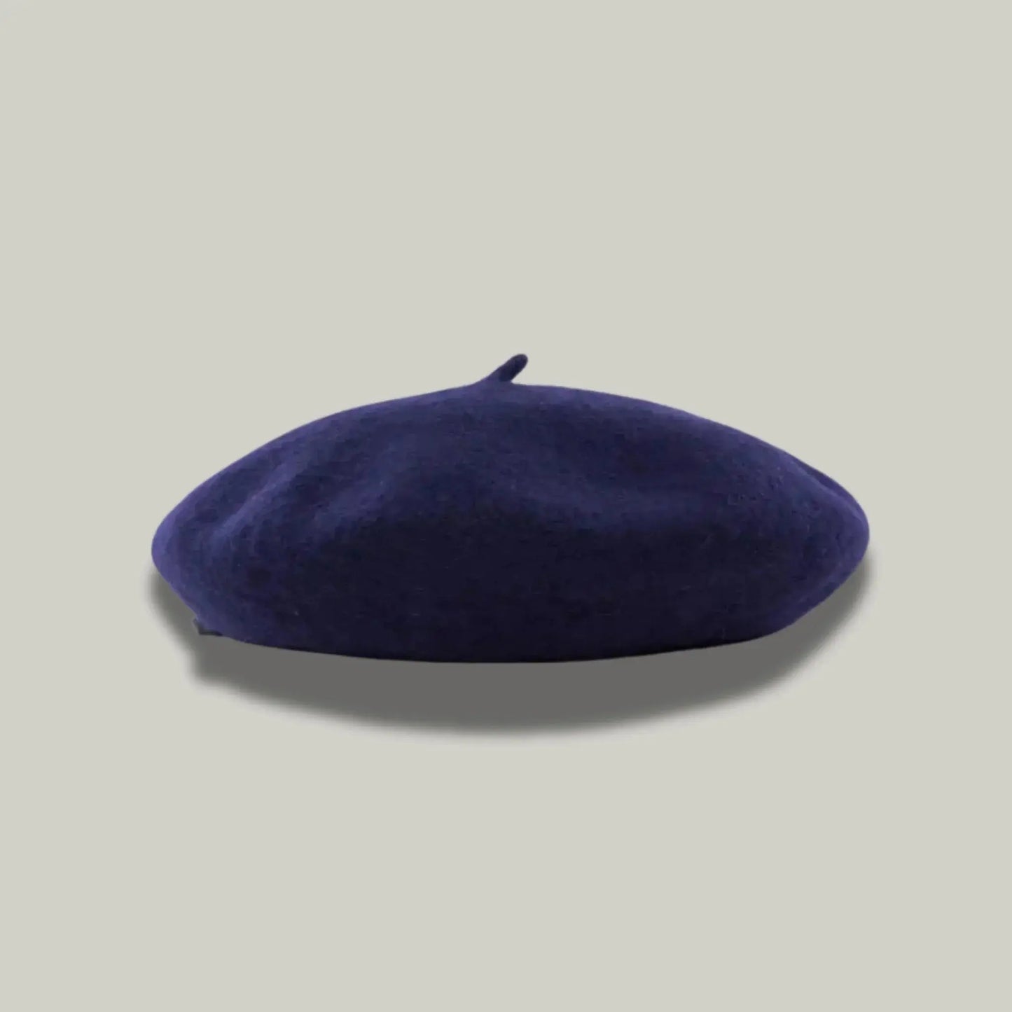 Béret Basque Femme Laine Bleu Marine Uni Classique Maison Shelby