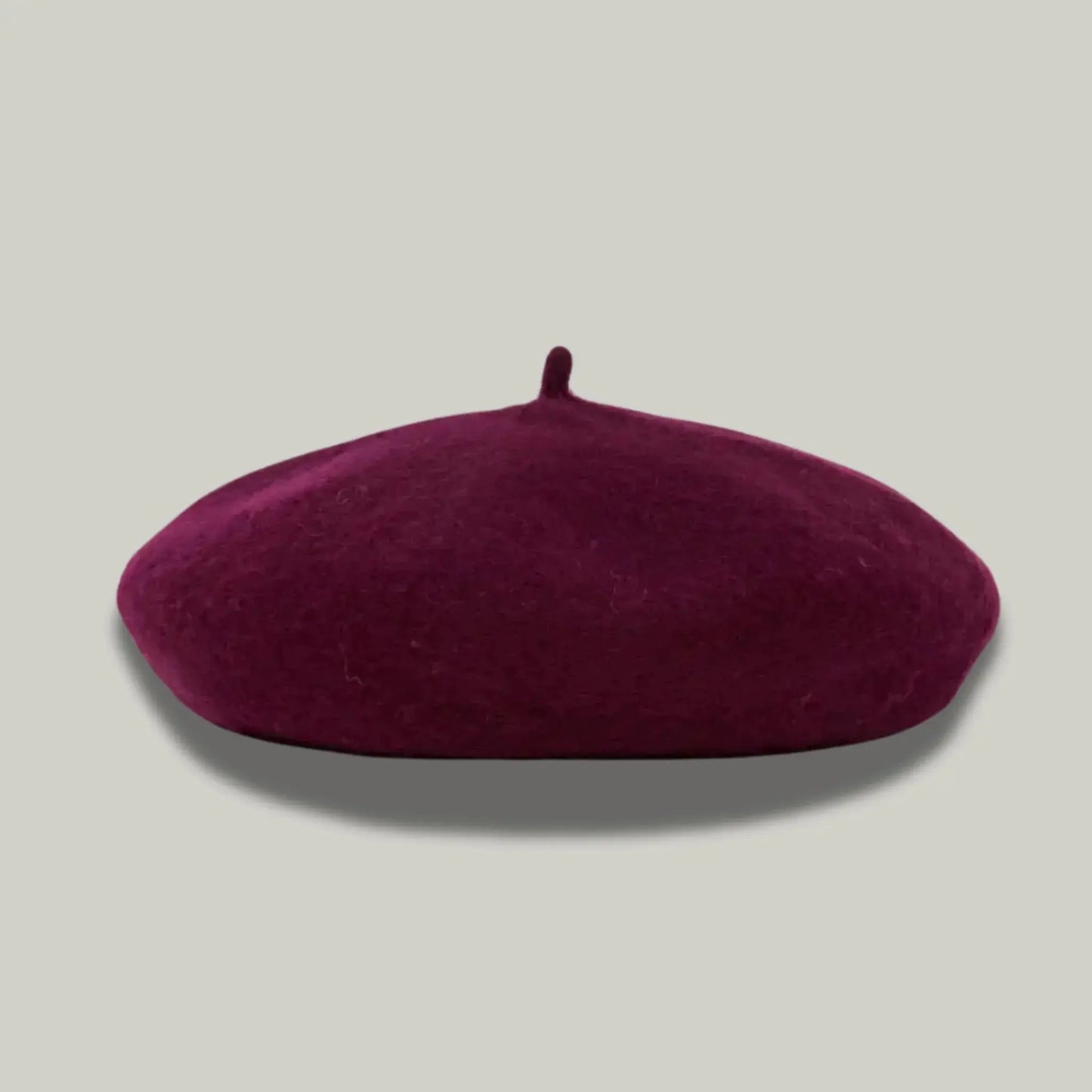 Béret Basque Femme Laine Bordeaux Uni Classique Maison Shelby