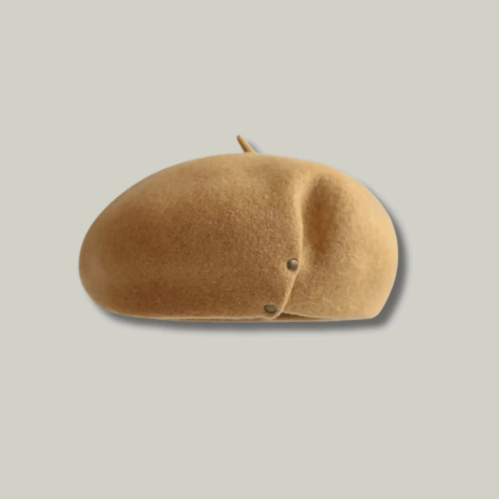 Béret Basque Femme Laine Camel Doré Chic Maison Shelby