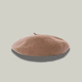 Béret Basque Femme Laine Camel Uni Classique