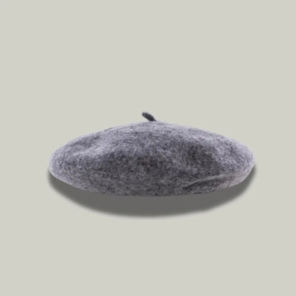 Béret Basque Femme Laine Gris Chiné Souple Maison Shelby