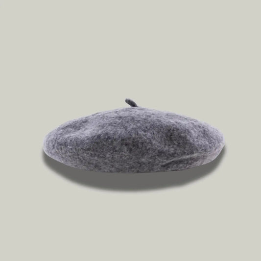 Béret Basque Femme Laine Gris Chiné Souple Maison Shelby