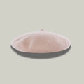 Béret Basque Femme Laine Rose Poudré Uni Souple