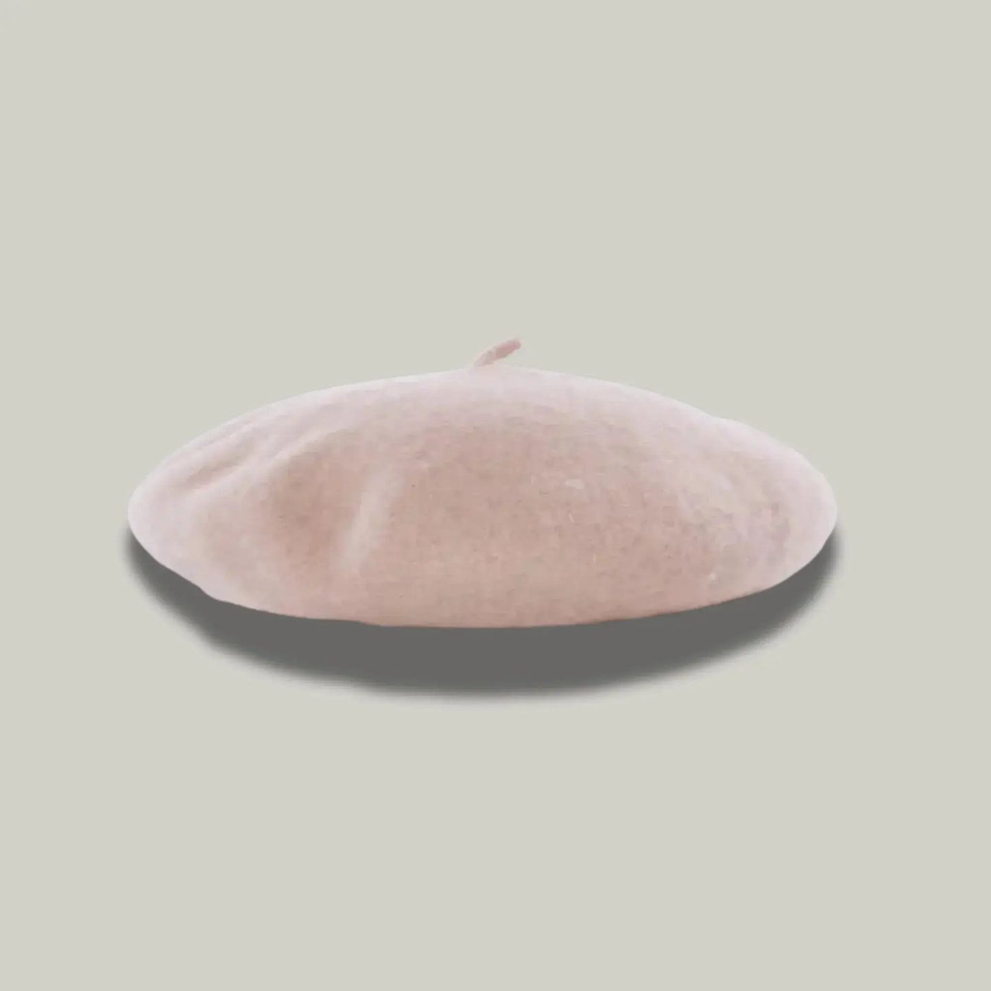 Béret Basque Femme Laine Rose Poudré Uni Souple Maison Shelby