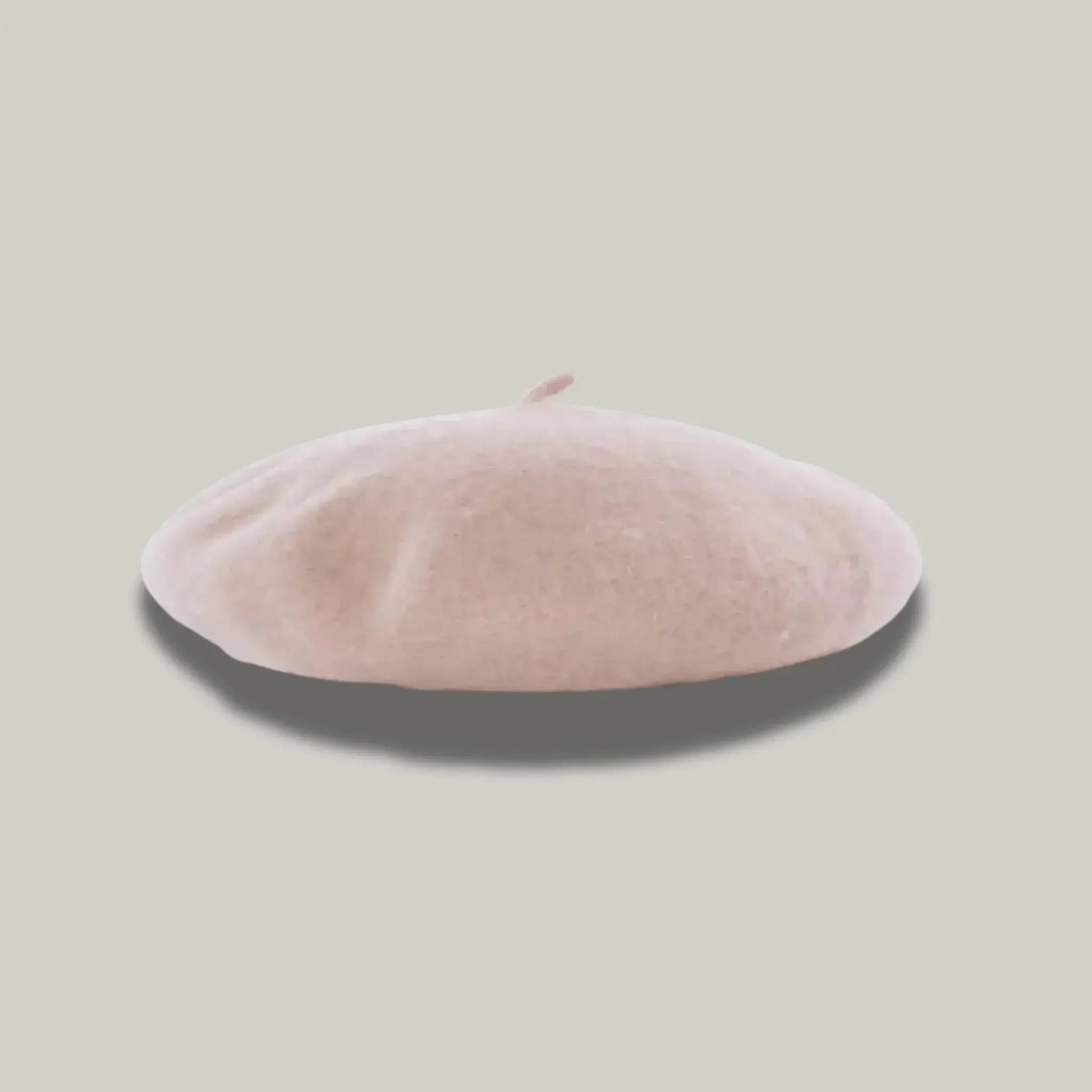 Béret Basque Femme Laine Rose Poudré Uni Souple Maison Shelby
