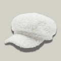 Béret Gavroche Femme Sherpa Blanc Crème Moelleux
