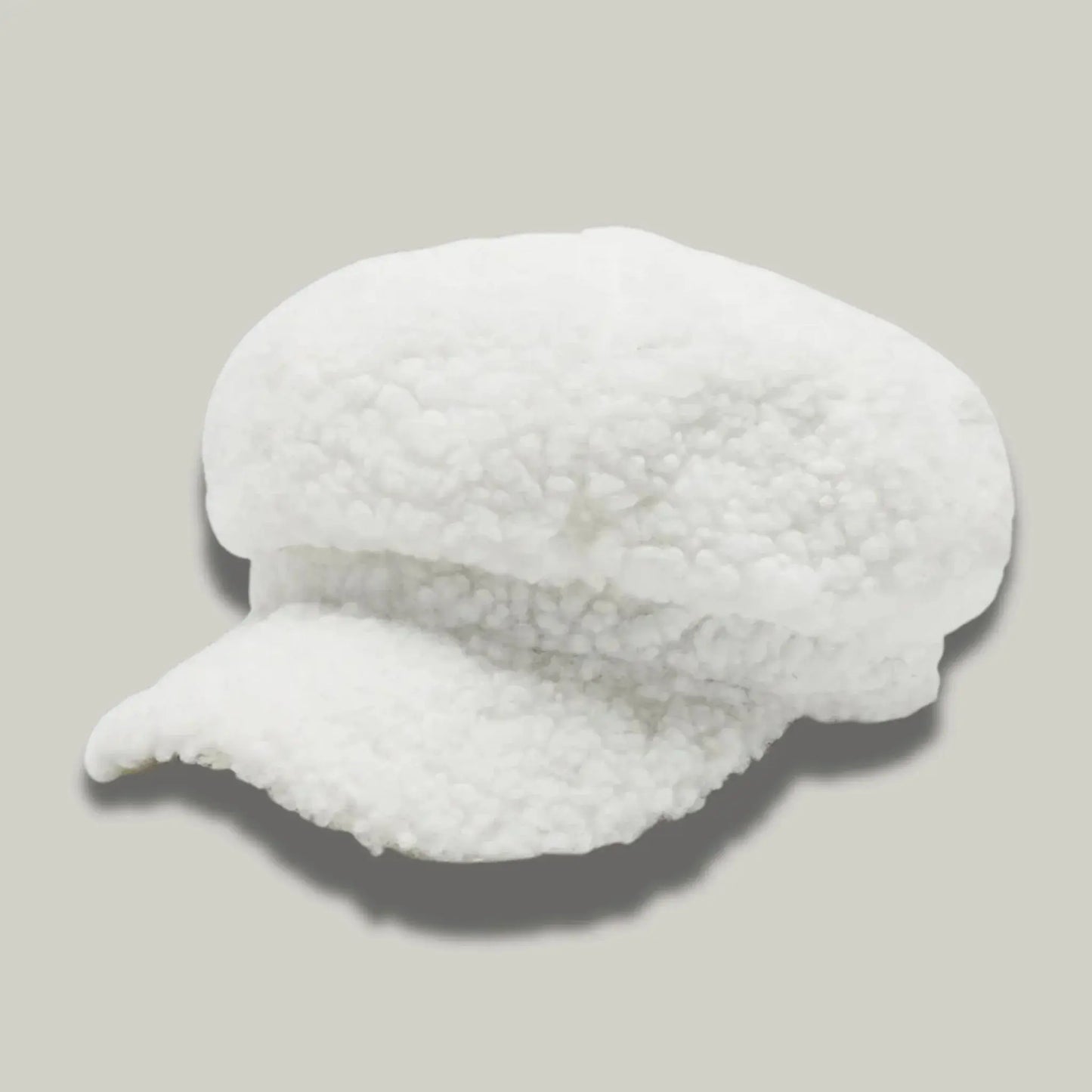 Béret Gavroche Femme Sherpa Blanc Crème Moelleux Maison Shelby