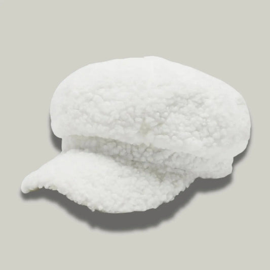 Béret Gavroche Femme Sherpa Blanc Crème Moelleux Maison Shelby