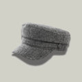 Béret Gavroche Femme Tweed Gris Chiné Structuré