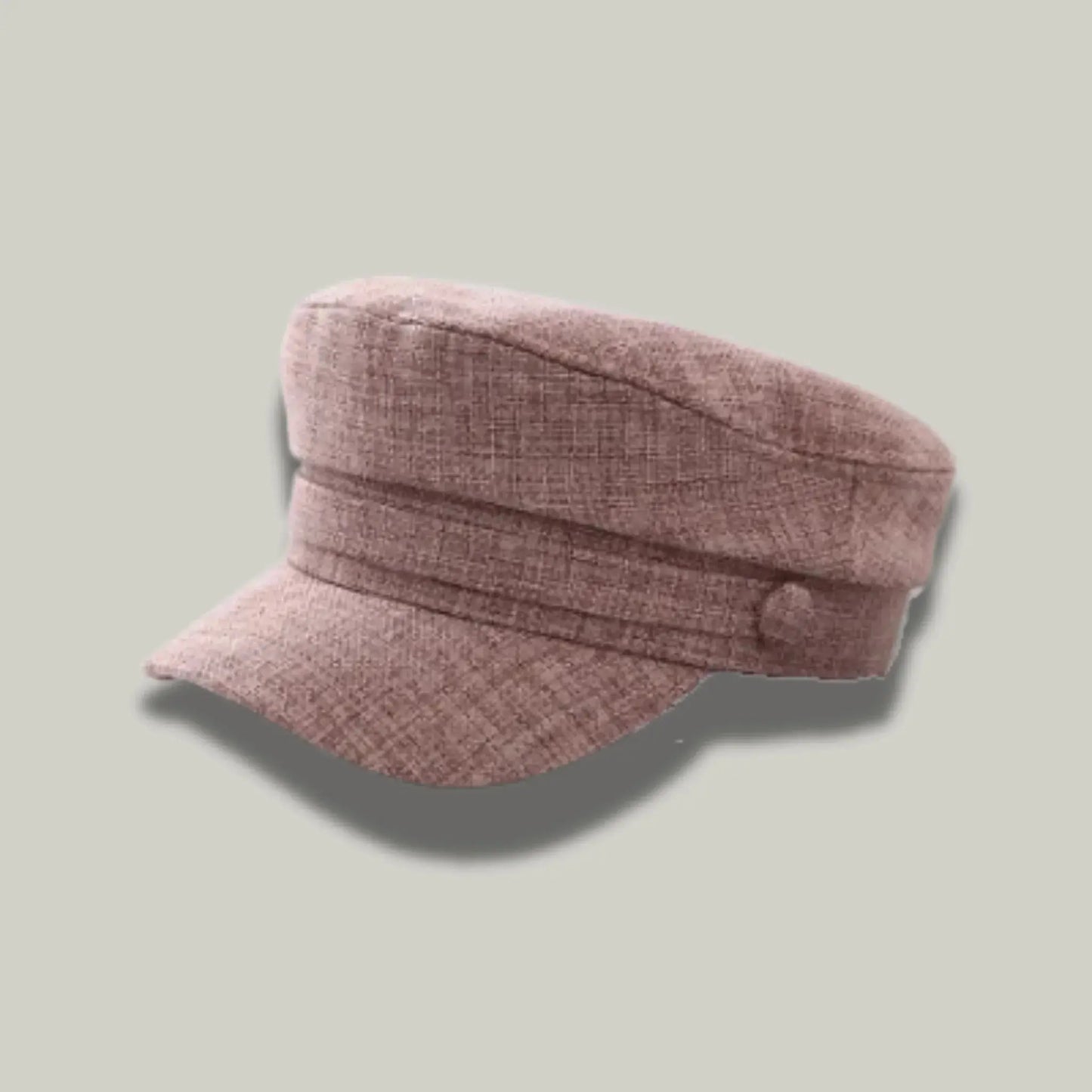 Béret Gavroche Femme Tweed Rose Poudré Bouton Maison Shelby