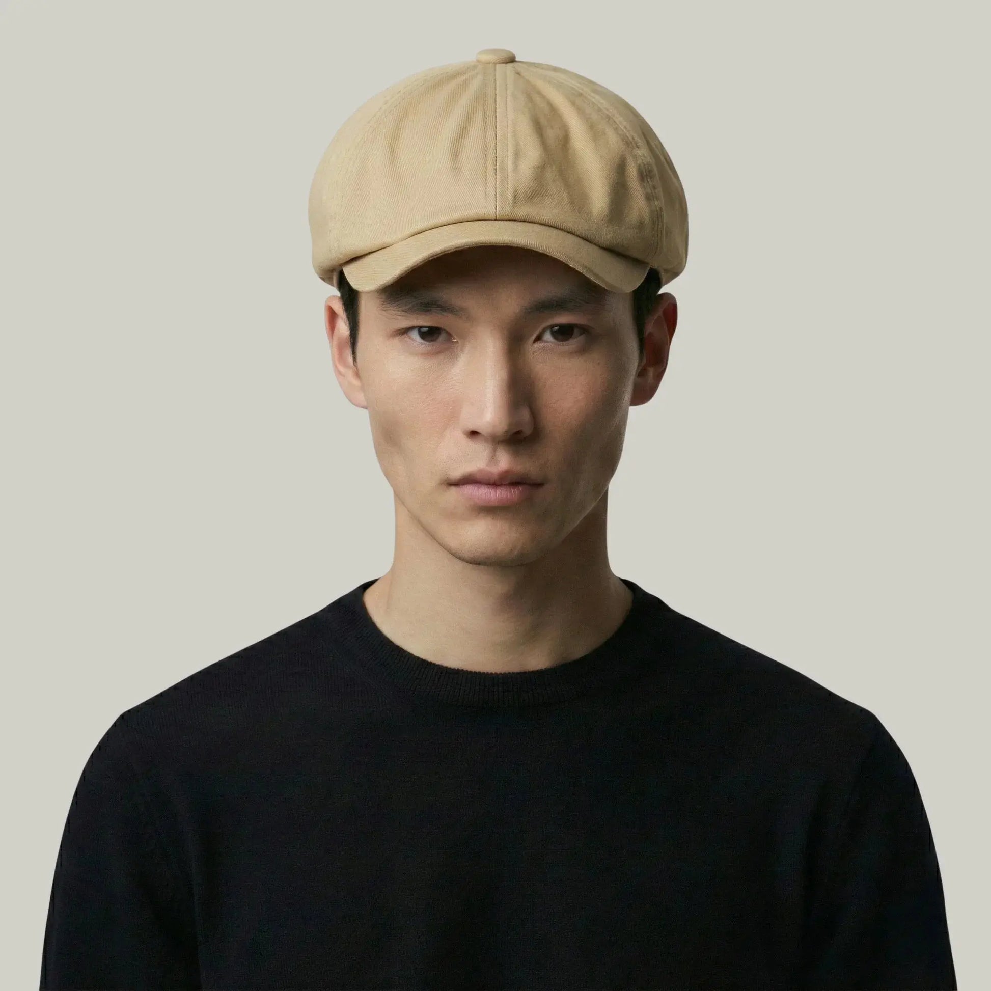 Béret Gavroche Homme Beige Sable Uni Maison Shelby