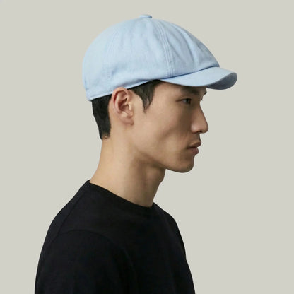 Béret Gavroche Homme Bleu Ciel Uni Maison Shelby