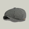 Béret Gavroche Homme Carreaux Gris et Noir