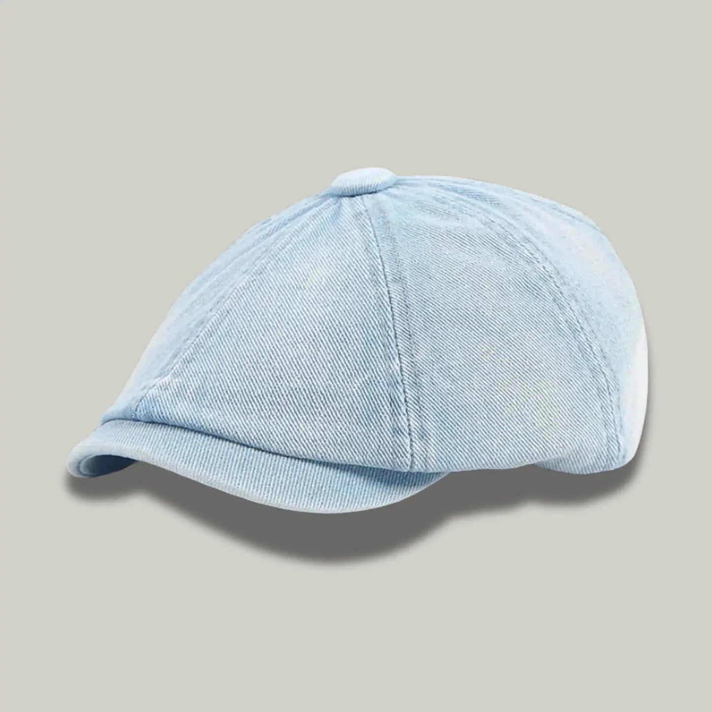 Béret Gavroche Homme Denim Bleu Délavé Maison Shelby