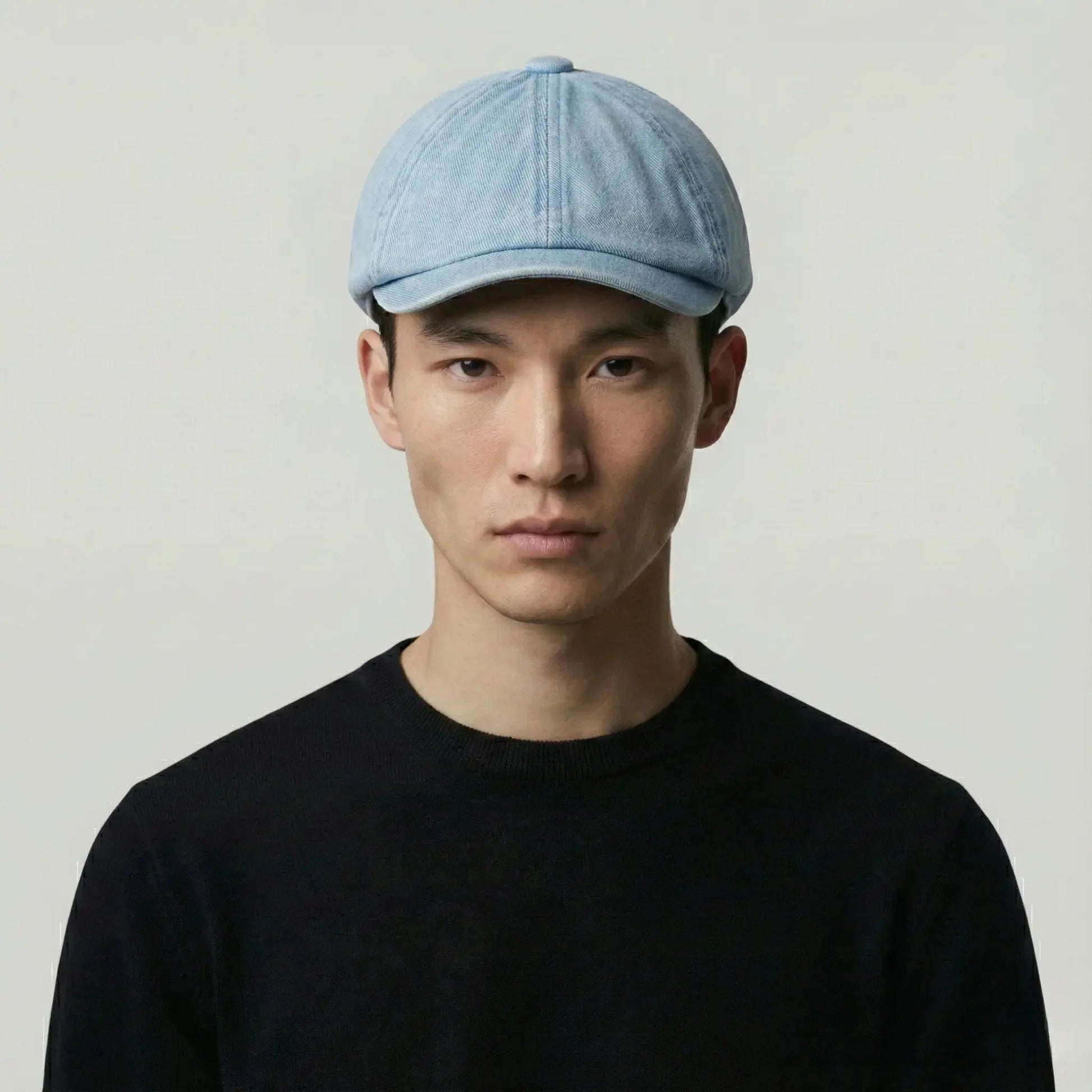 Béret Gavroche Homme Denim Bleu Délavé Maison Shelby