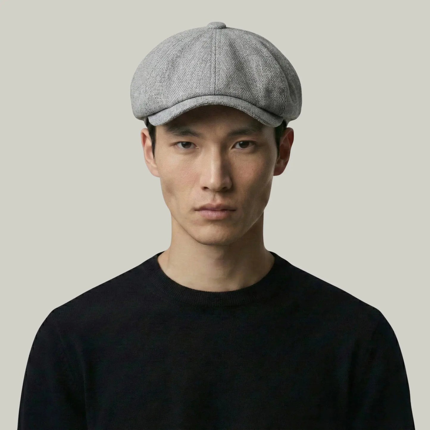 Béret Gavroche Homme Femme Gris Chiné Uni Maison Shelby