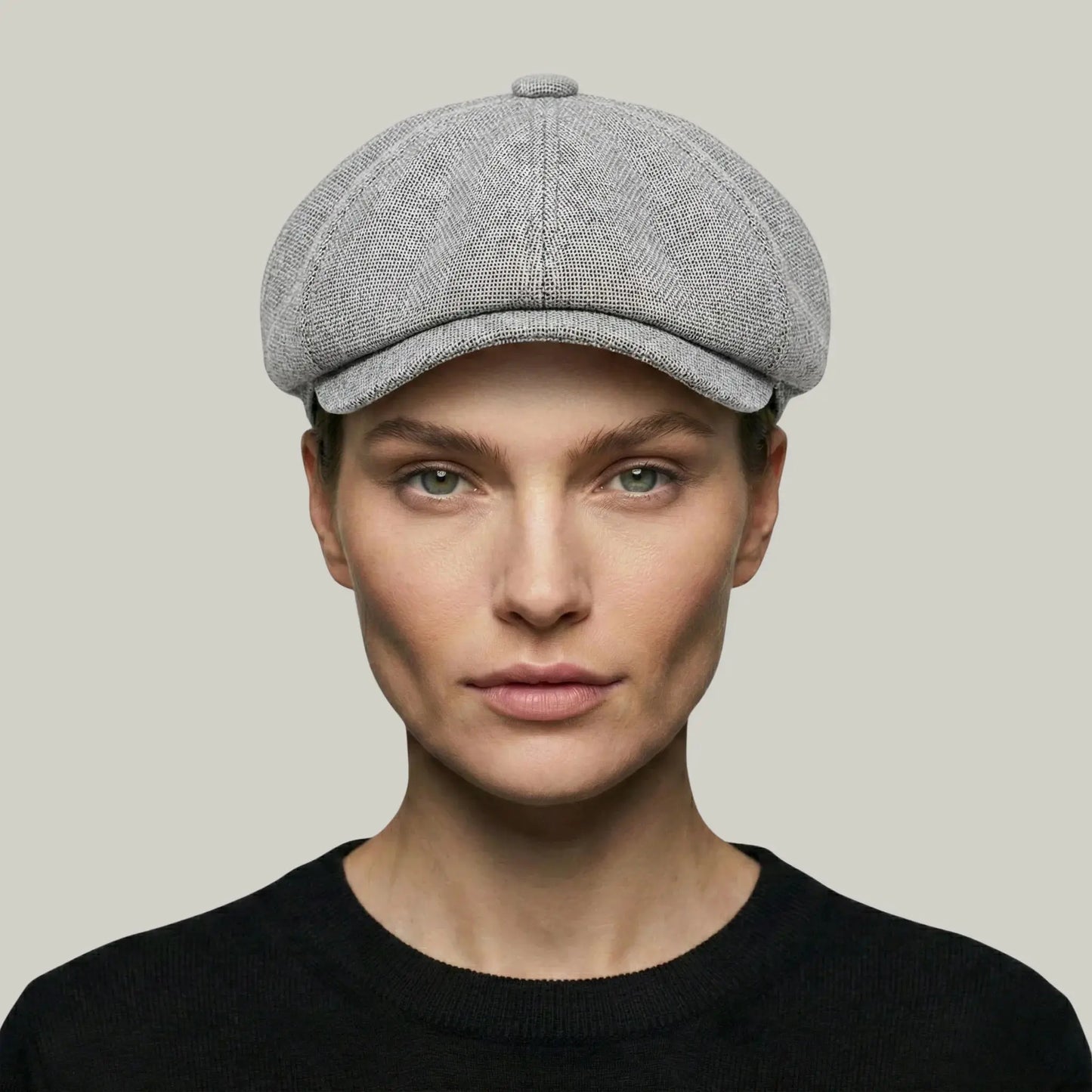 Béret Gavroche Homme Femme Gris Chiné Uni Maison Shelby