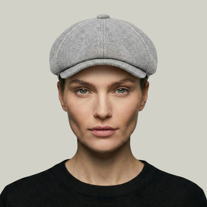 Béret Gavroche Homme Femme Gris Chiné Uni Maison Shelby