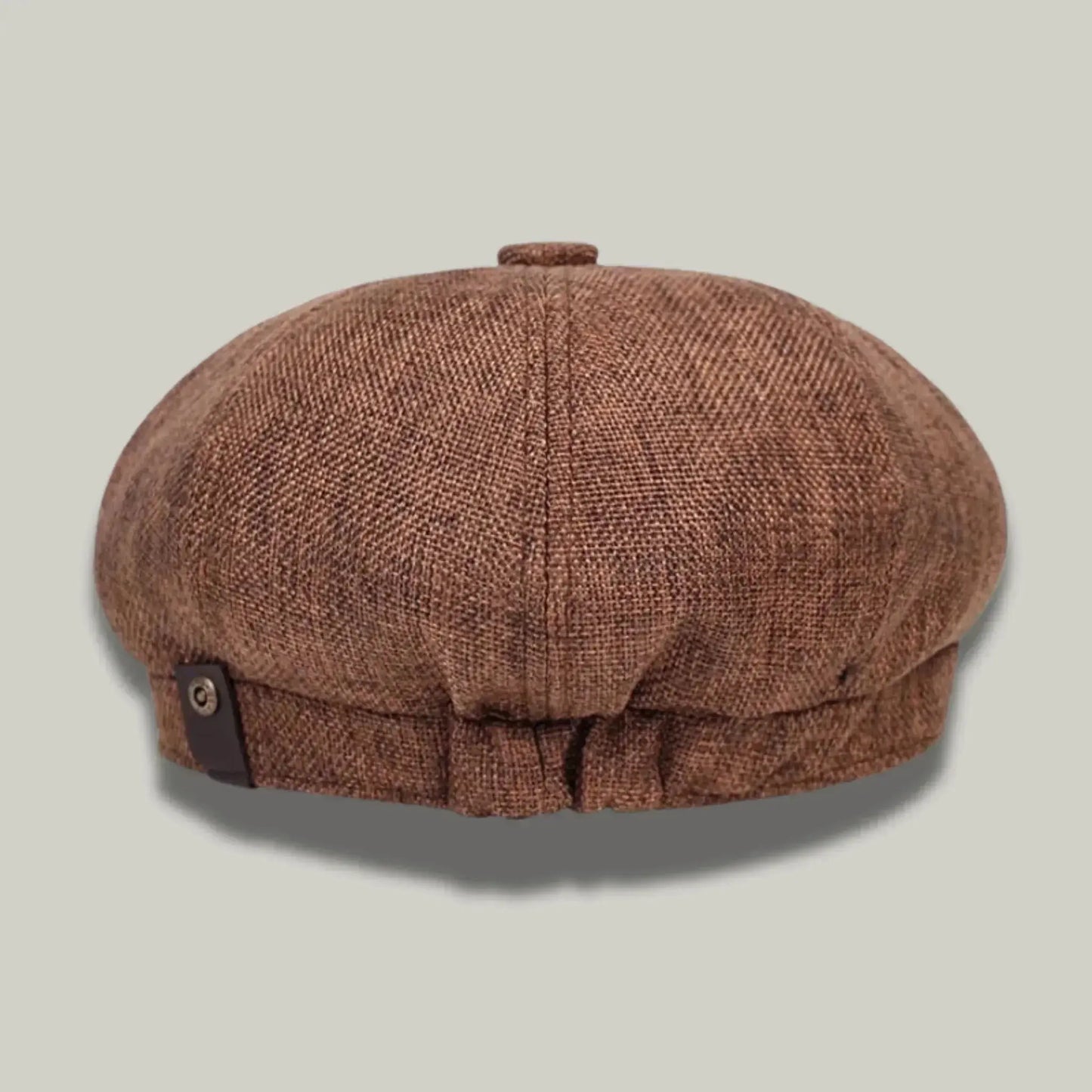 Béret Gavroche Homme Femme Lin Blanc Cassé Uni Maison Shelby
