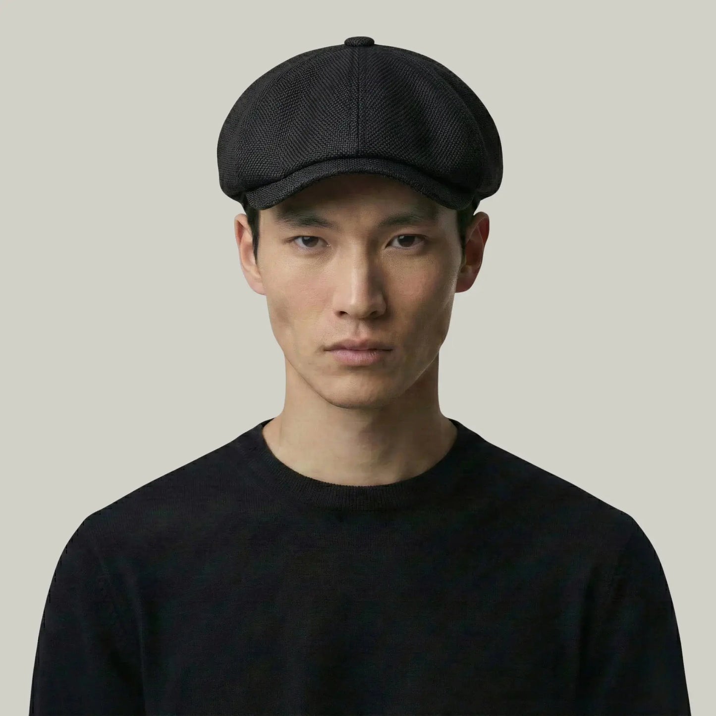 Béret Gavroche Noir Simple Maison Shelby