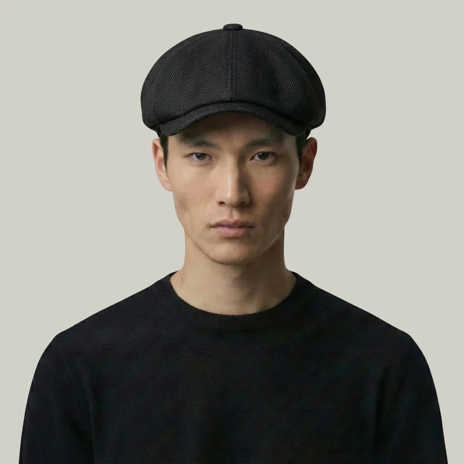 Béret Gavroche Noir Simple Maison Shelby