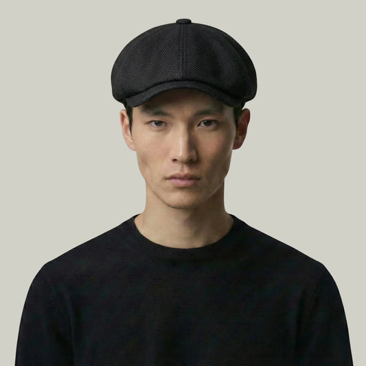 Béret Gavroche Noir Simple Maison Shelby