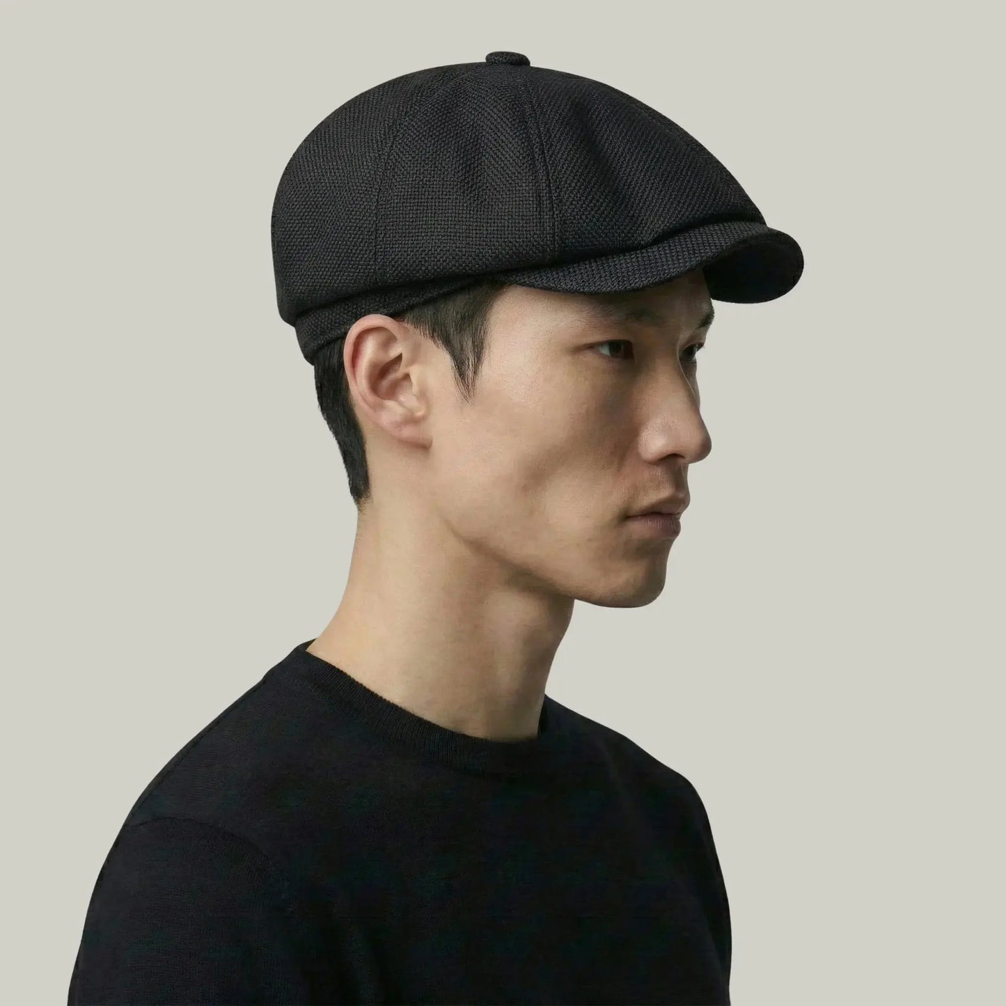 Béret Gavroche Noir Simple Maison Shelby