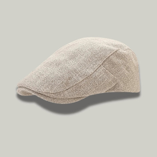 Béret Homme Beige Chiné – Tissu Léger Texturé Toutes Saisons