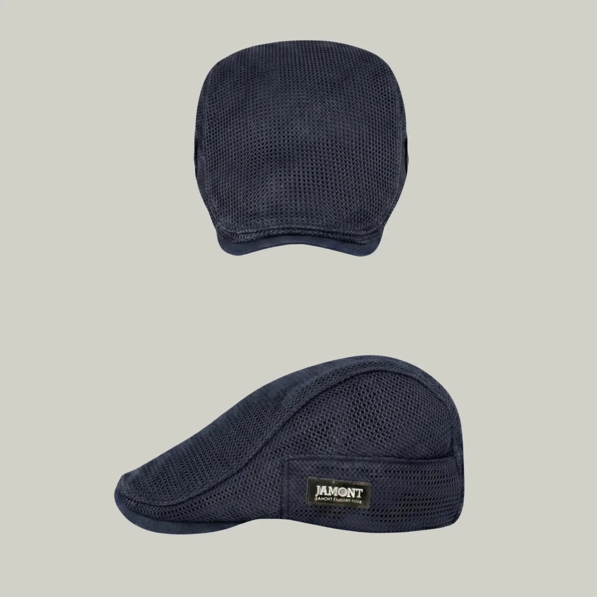 Béret Homme Bleu Marine Maille Ajourée – Étiquette Tissée Été Maison Shelby