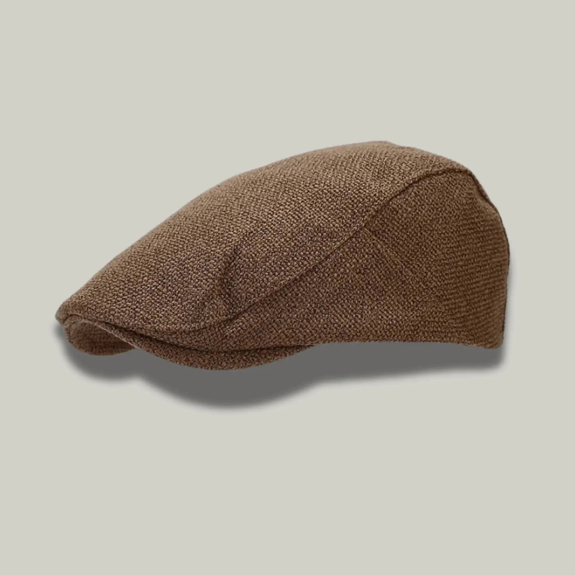 Béret Homme Camel Chiné – Tissu Léger Texturé Saison Intermédiaire Maison Shelby
