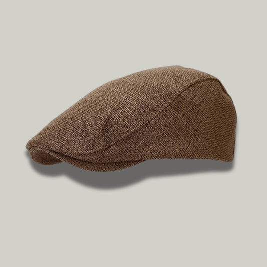 Béret Homme Camel Chiné – Tissu Léger Texturé Saison Intermédiaire