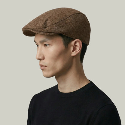 Béret Homme Camel Chiné – Tissu Léger Texturé Saison Intermédiaire Maison Shelby