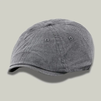 Béret Homme Gris Ardoise Délavé – Coton Stonewash Vintage Maison Shelby