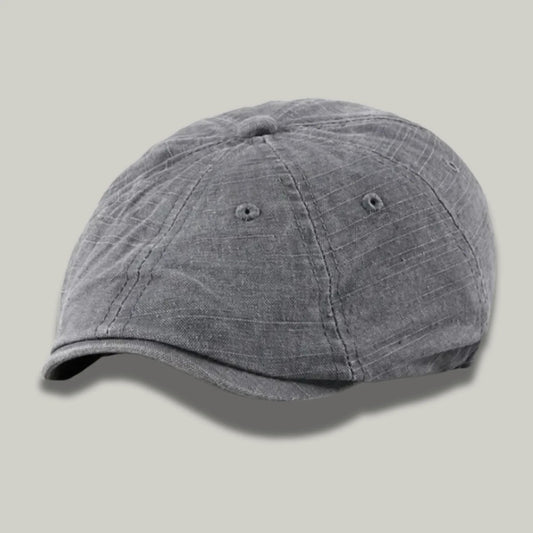Béret Homme Gris Ardoise Délavé – Coton Stonewash Vintage