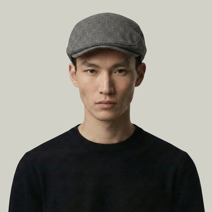 Béret Homme Gris Chiné – Tissu Léger Texturé Toutes Saisons Maison Shelby