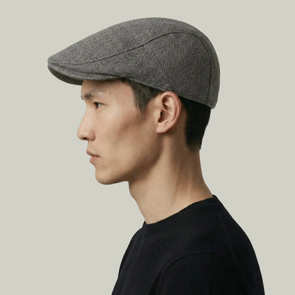Béret Homme Gris Chiné – Tissu Léger Texturé Toutes Saisons Maison Shelby