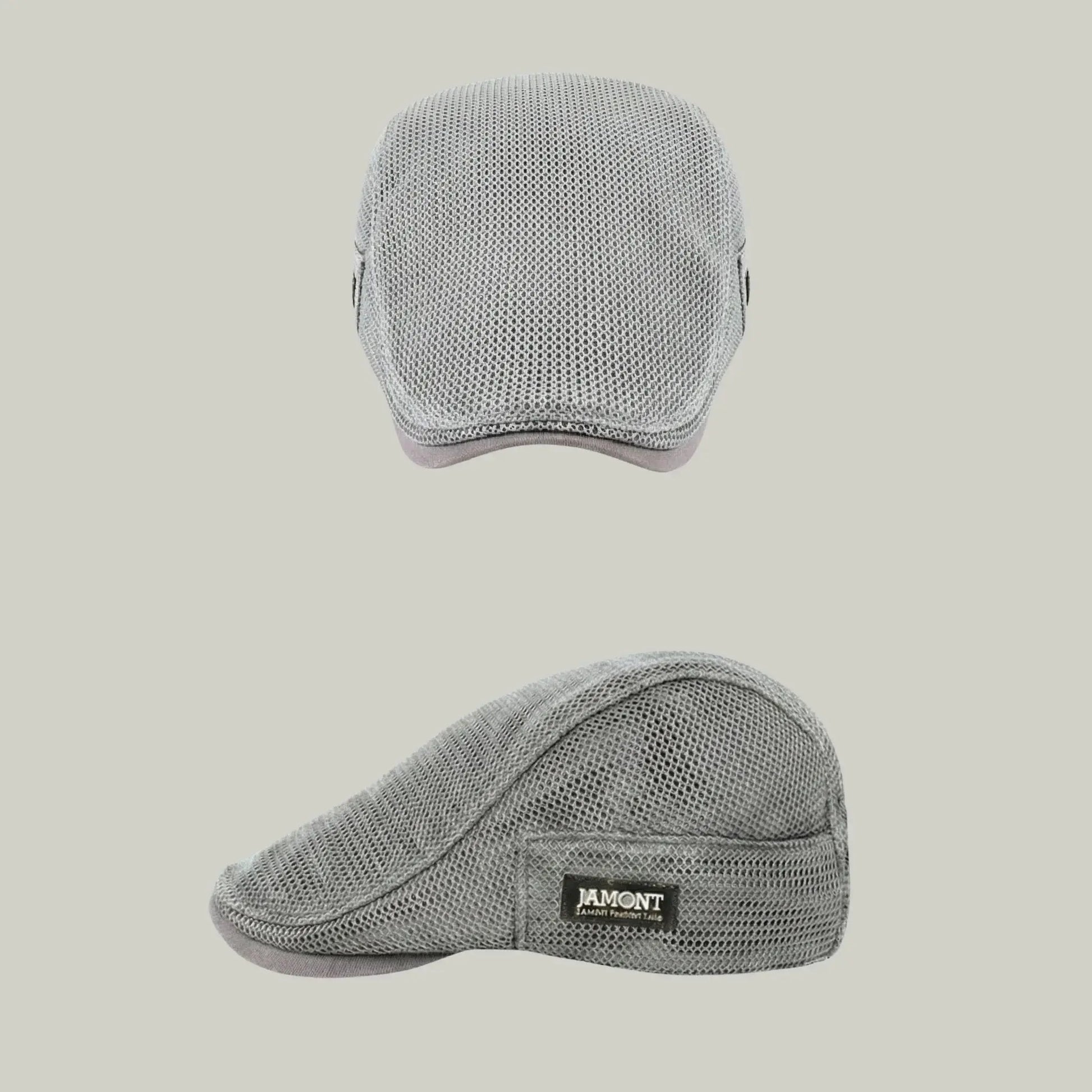 Béret Homme Gris Clair Maille Tricot – Étiquette Tissée Latérale Maison Shelby
