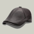 Béret Homme Marron Cuir – Cache-Oreilles Intégré Hiver