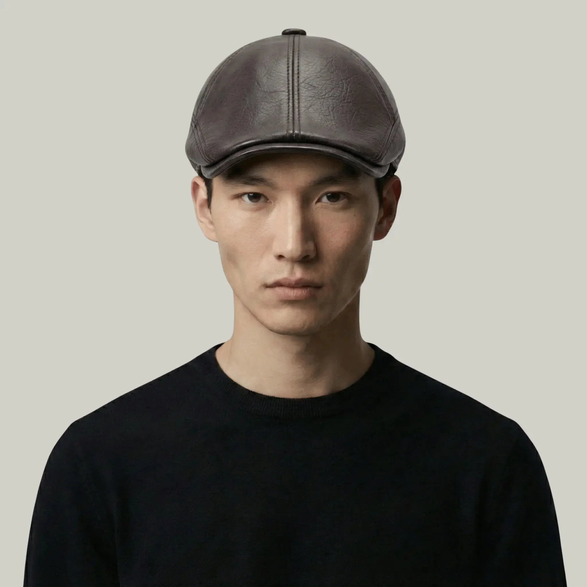 Béret Homme Marron Cuir – Cache-Oreilles Intégré Hiver Maison Shelby